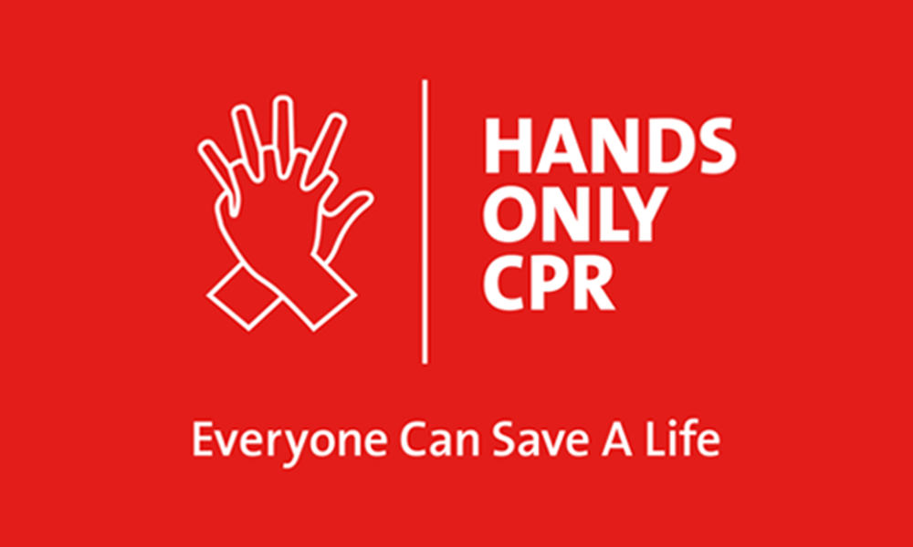 Biểu tượng Hands Only CPR - Chiến dịch Everyone Can Save A Life khuyến kh&iacute;ch người d&acirc;n chỉ cần &eacute;p tim để cứu sống nạn nh&acirc;n ngưng tim.