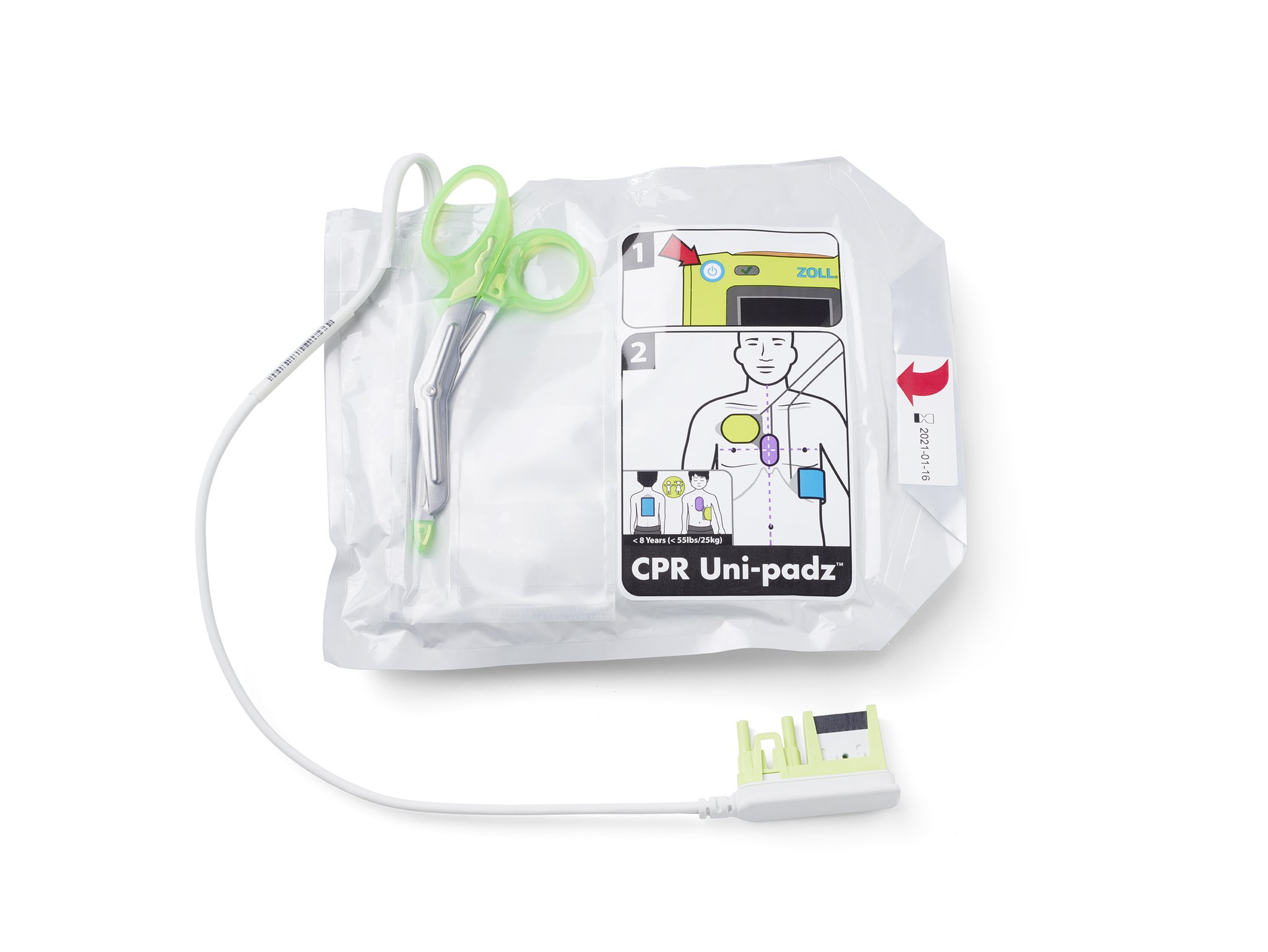 Điện cực đa năng ZOLL CPR Uni-padz d&ugrave;ng cho cả người lớn v&agrave; trẻ em tr&ecirc;n m&aacute;y sốc tim AED 3