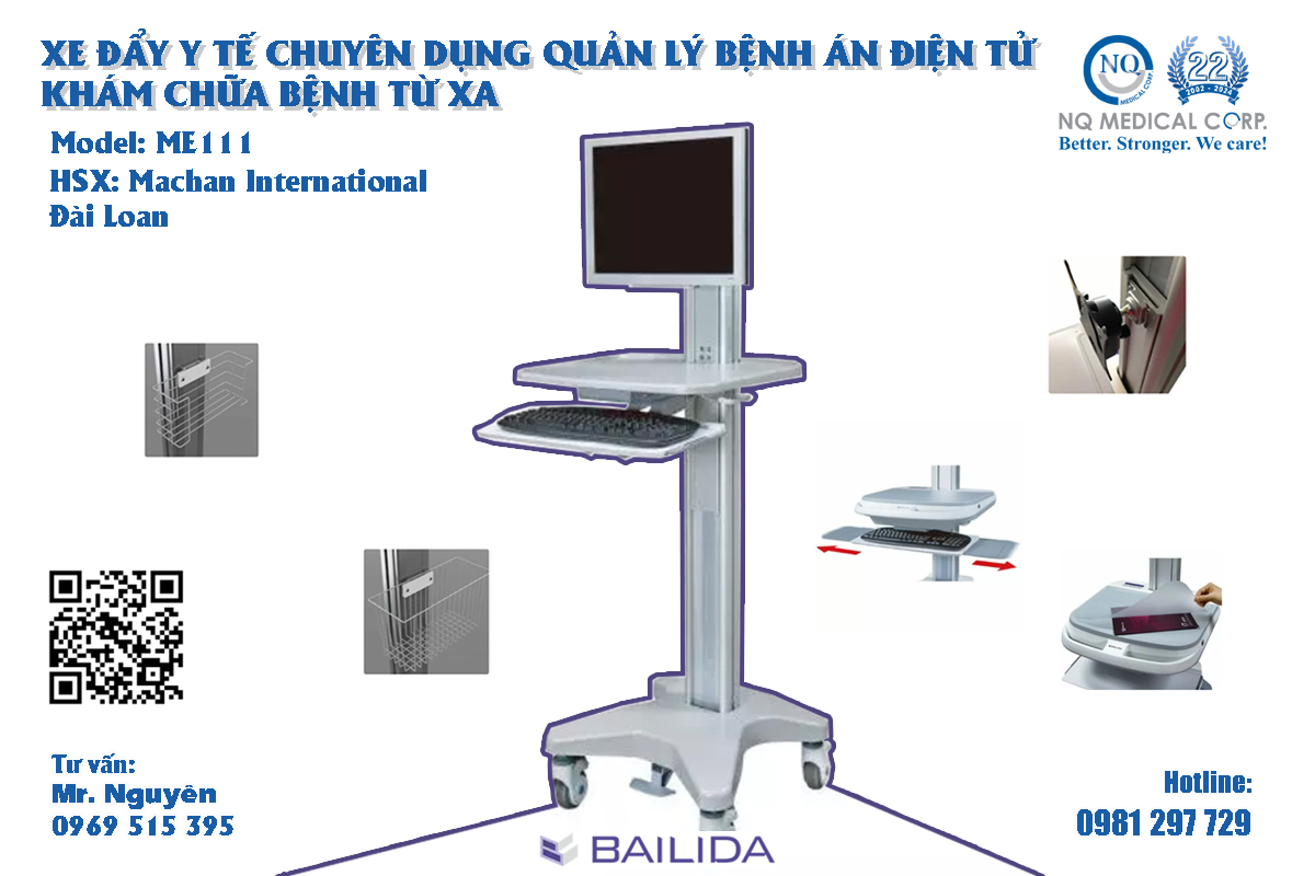 Xe Đẩy Y Tế Chuyên Dụng Quản Lý Bệnh Án Điện Tử, Khám Chữa Bệnh Từ Xa ...